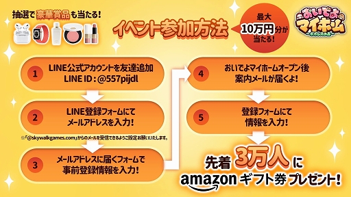 画像ギャラリー No.002のサムネイル画像 / 「おいでよマイホーム」，事前登録するとAmazonギフト券がもらえるキャンペーンを開始