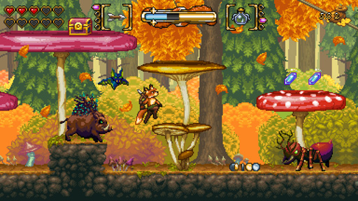 画像ギャラリー No.002のサムネイル画像 / Switch「キセツのキツネ」，2020年12月24日に発売。RPGとシューティング要素が融合したアクションゲーム