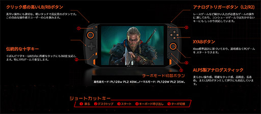 画像ギャラリー No.008のサムネイル画像 / 8.4型ディスプレイを搭載した小型ゲーマー向けPC「ONEXPLAYER」の国内予約が始まる。価格は税込13万円台前半から