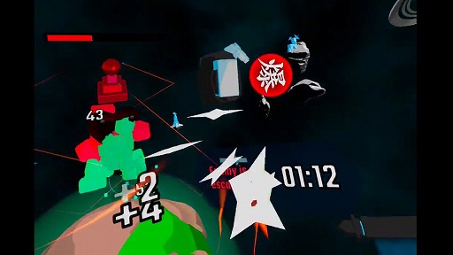 画像ギャラリー No.004のサムネイル画像 / ブロック崩し風VRアクション「Shinobi Breaker」プレイレポート。手裏剣を打ち出して，立ちはだかるブロックモンスターを狙い撃つ！