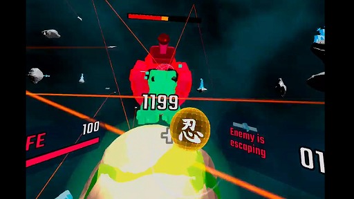 画像ギャラリー No.005のサムネイル画像 / ブロック崩し風VRアクション「Shinobi Breaker」プレイレポート。手裏剣を打ち出して，立ちはだかるブロックモンスターを狙い撃つ！
