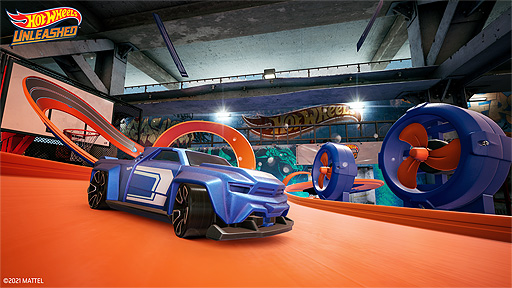 画像ギャラリー No.003のサムネイル画像 / 「Hot Wheels Unleashed」が本日リリース。さまざまなホットウィールがオレンジのトラックを駆け抜けるレースゲーム