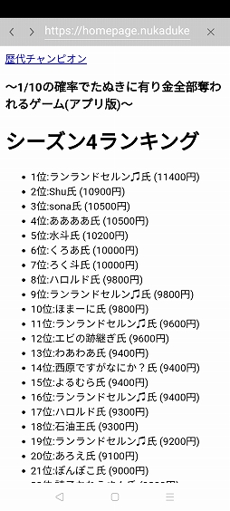 画像ギャラリー No.009のサムネイル画像 / タイトルどおりの運試しゲーム「1/10の確率でたぬきに有り金全部奪われるゲーム」を紹介する「（ほぼ）日刊スマホゲーム通信」第2529回