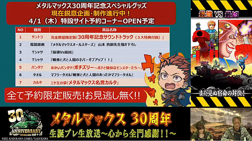 画像ギャラリー No.003のサムネイル画像 / 「メタルサーガ」の新作プロジェクトやSteam向け「METAL DOGS（仮題）」も発表された“メタルマックス30周年 生誕プレ生放送”の情報をお届け