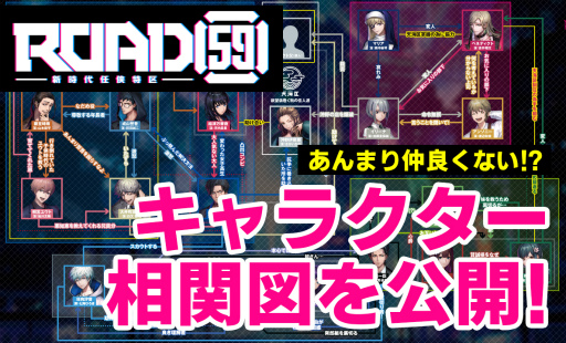 画像ギャラリー No.001のサムネイル画像 / 「ROAD59」のキャラクター相関図が公式サイトで公開