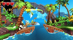 画像ギャラリー No.001のサムネイル画像 / Switch「Stitchy in Tooki Trouble」の配信がスタート。トウモロコシの奪還を目指す，コミカルなビジュアルが特徴の横スクロールアクション