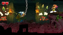 画像ギャラリー No.002のサムネイル画像 / Switch「Stitchy in Tooki Trouble」の配信がスタート。トウモロコシの奪還を目指す，コミカルなビジュアルが特徴の横スクロールアクション