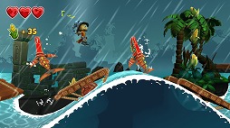 画像ギャラリー No.003のサムネイル画像 / Switch「Stitchy in Tooki Trouble」の配信がスタート。トウモロコシの奪還を目指す，コミカルなビジュアルが特徴の横スクロールアクション