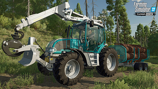 画像ギャラリー No.004のサムネイル画像 / 「Farming Simulator 22」のプラチナエディション向けの最新マップ“Silverrun Forest”を紹介する最新トレイラー公開。テーマは，森が広がるアメリカ北西部
