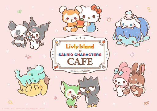 画像ギャラリー No.001のサムネイル画像 / 「リヴリーアイランド」サンリオのキャラクターとのコラボカフェを，スイーツパラダイス全国7店舗で開催。グッズ販売も実施
