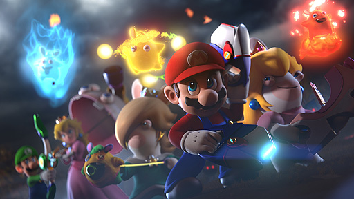 画像ギャラリー No.008のサムネイル画像 / Switch「マリオ＋ラビッツ最新作（仮称）」の最新画像が公開。闇の力を持つ巨大な敵から星を救うため，マリオとラビッツが宇宙を旅する