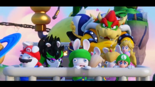 画像ギャラリー No.001のサムネイル画像 / Switch「マリオ＋ラビッツ ギャラクシーバトル」の最新ゲームプレイ映像が公開。DLCではレイマンとのコラボも明らかに