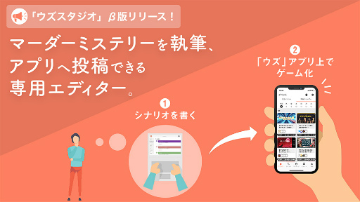 画像ギャラリー No.001のサムネイル画像 / マーダーミステリーを執筆，アプリ化できる専用エディター「ウズスタジオ」β版がリリース