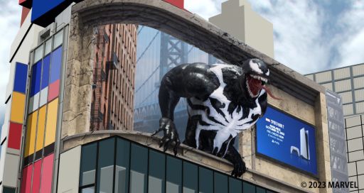 画像ギャラリー No.001のサムネイル画像 / 2人のスパイダーマンがヴェノムに挑む。「Marvel's Spider-Man 2」，特別3D映像を東京・新宿と大阪・梅田に10月16日から掲出