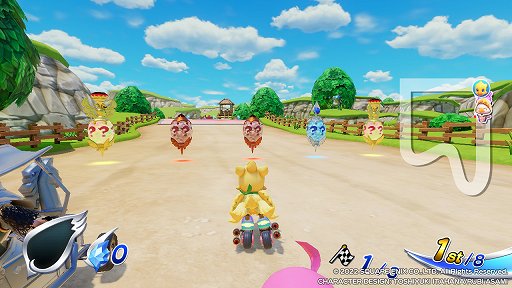 画像ギャラリー No.002のサムネイル画像 / 「チョコボGP」プレイレポート。最大64人でのサバイバルトーナメントは，魔石やアビリティが入り乱れる白熱のレースが楽しめる