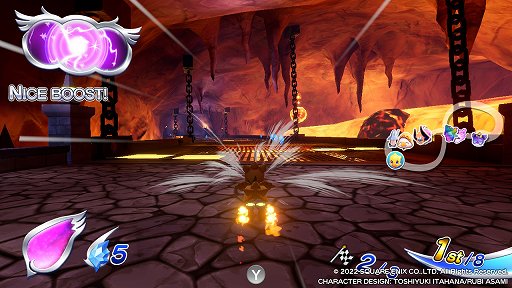 画像ギャラリー No.003のサムネイル画像 / 「チョコボGP」プレイレポート。最大64人でのサバイバルトーナメントは，魔石やアビリティが入り乱れる白熱のレースが楽しめる