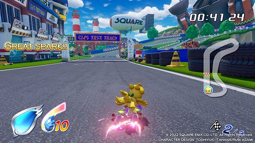 画像ギャラリー No.024のサムネイル画像 / 「チョコボGP」プレイレポート。最大64人でのサバイバルトーナメントは，魔石やアビリティが入り乱れる白熱のレースが楽しめる