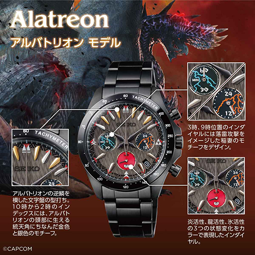 画像ギャラリー No.016のサムネイル画像 / 「モンスターハンター×セイコー 20周年コラボレーションウオッチ」，限定各2000点で発売。イヴェルカーナなど全4種