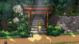 霧雨が降る森