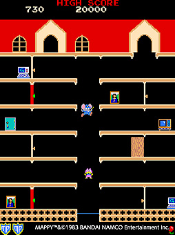 画像ギャラリー No.002のサムネイル画像 / 「マッピー」（1983年）がアーケードアーカイブスに登場。SwitchとPS4に向けて10月21日より配信へ
