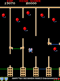 画像ギャラリー No.003のサムネイル画像 / 「マッピー」（1983年）がアーケードアーカイブスに登場。SwitchとPS4に向けて10月21日より配信へ