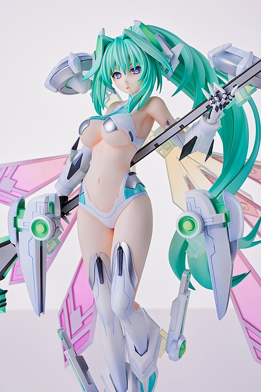 画像ギャラリー No.003のサムネイル画像 / 「超次元ゲイム ネプテューヌ」グリーンハートの1/7完成品フィギュア，受注を開始。あみあみ×AMAKUNIタッグでベールの女神姿を再現