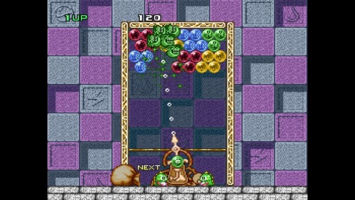画像ギャラリー No.002のサムネイル画像 / 「パズルボブル エブリバブル!」早期購入特典としてSFC版パズルボブルが付属。海外版「BUST-A-MOVE（Super NES版）」も選択可能