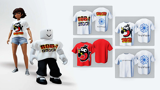 画像ギャラリー No.002のサムネイル画像 / 「Roblox」，コロコロコミックで開催中の「ROB-1グランプリ」を記念したアバター用限定コラボTシャツの販売を開始