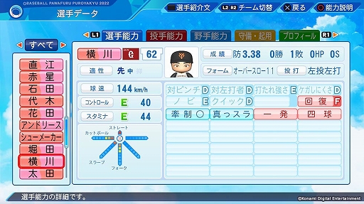 画像ギャラリー No.007のサムネイル画像 / 「パワプロ2022」「プロスピ2021」，最新の選手データを反映する無料アップデートを7月21日に実施。追加選手11名の能力データも公開
