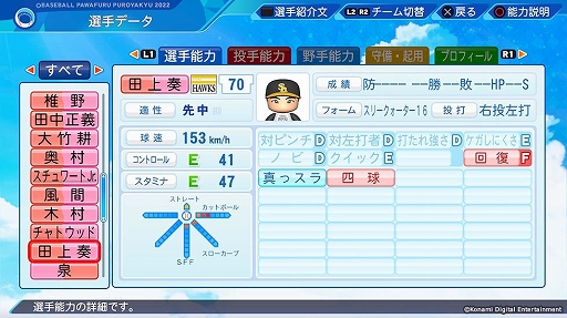 画像ギャラリー No.011のサムネイル画像 / 「パワプロ2022」「プロスピ2021」，最新の選手データを反映する無料アップデートを7月21日に実施。追加選手11名の能力データも公開