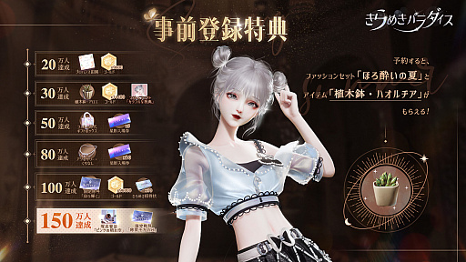 画像ギャラリー No.001のサムネイル画像 / 「きらめきパラダイス」，全世界での予約数が1500万人を突破。CBTに参加したプレイヤーのデータレポートが公開に