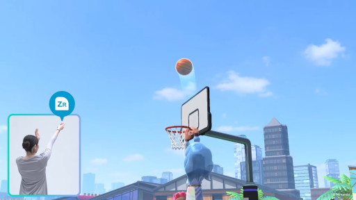 画像ギャラリー No.005のサムネイル画像 / 「Nintendo Switch Sports」，新種目「バスケットボール」を夏の無料アップデートで追加。Joy-Conを使った体感操作で，2対2の試合を楽しめる