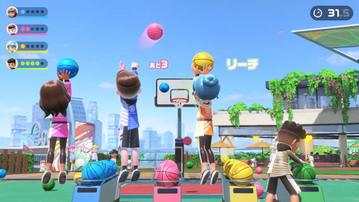 画像ギャラリー No.008のサムネイル画像 / 「Nintendo Switch Sports」，新種目「バスケットボール」を夏の無料アップデートで追加。Joy-Conを使った体感操作で，2対2の試合を楽しめる