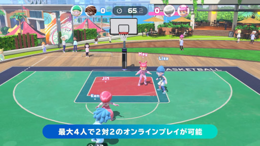 画像ギャラリー No.009のサムネイル画像 / 「Nintendo Switch Sports」，新種目「バスケットボール」を夏の無料アップデートで追加。Joy-Conを使った体感操作で，2対2の試合を楽しめる
