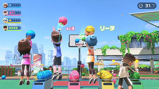 画像ギャラリー No.002のサムネイル画像 / 「Nintendo Switch Sports」新種目「バスケットボール」を追加。「スリーポイントシュート対決」モードも実装