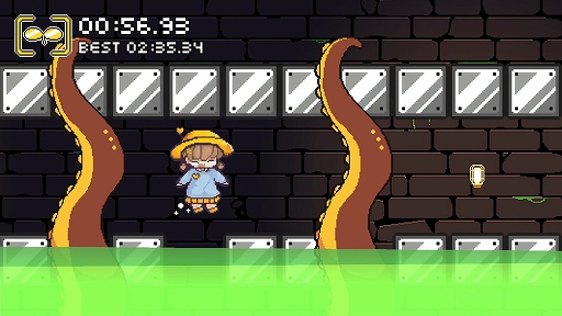 画像ギャラリー No.009のサムネイル画像 / PC/Switch「スーパーナナル」本日配信。パン屋さんの少女が奪われたパンを取り戻すために冒険するラン＆ジャンプアクション