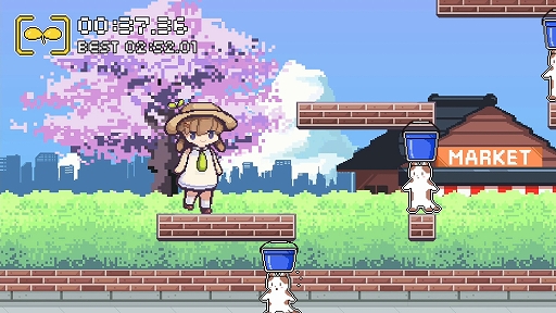 画像ギャラリー No.014のサムネイル画像 / PC/Switch「スーパーナナル」本日配信。パン屋さんの少女が奪われたパンを取り戻すために冒険するラン＆ジャンプアクション