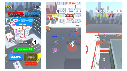 画像ギャラリー No.002のサムネイル画像 / 鬼ごっこアクションゲーム「Hospital Escaper」，全世界1000万ダウンロードを突破