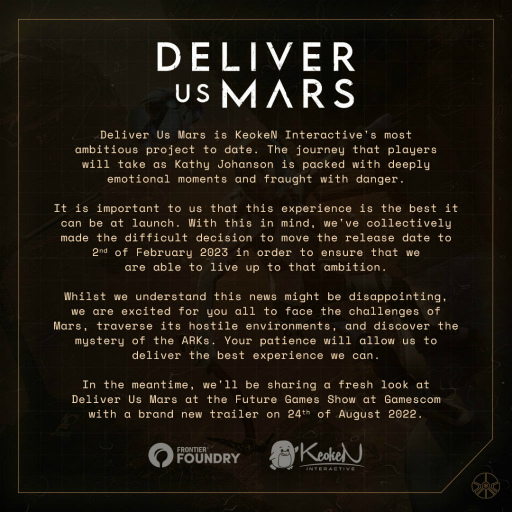 画像ギャラリー No.001のサムネイル画像 / 「Deliver Us Mars」，2023年2月2日に発売延期