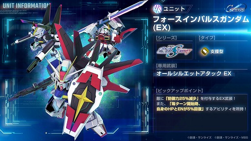画像ギャラリー No.015のサムネイル画像 / 「Gジェネ エターナル」新ユニット「Hi-νガンダム(EX)」と「フォースインパルスガンダム(EX)」本日実装。アムロ＆シン参戦