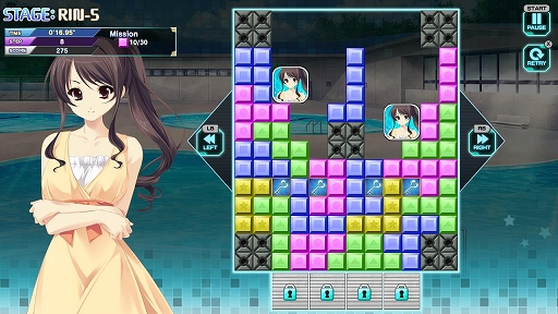画像ギャラリー No.003のサムネイル画像 / 「Pretty Girls Escape」本日配信。同じ色がつながったブロックを消したりしながら，キャラブロックを出口まで導く思考系ブロックパズル