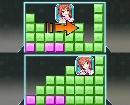 画像ギャラリー No.008のサムネイル画像 / 「Pretty Girls Escape」本日配信。同じ色がつながったブロックを消したりしながら，キャラブロックを出口まで導く思考系ブロックパズル
