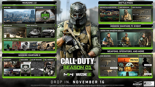 画像ギャラリー No.001のサムネイル画像 / 「Call of Duty: Modern Warfare II」と「Call of Duty: Warzone 2.0」，シーズン01の開始は11月17日。最新情報が明らかに