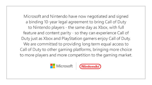 画像ギャラリー No.001のサムネイル画像 / Microsoft,「Call of Duty」を任天堂のプレイヤーに届けるため,法的拘束力のある10年間の契約を締結。Xboxと同じ日に同じコンテンツで