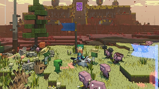画像ギャラリー No.006のサムネイル画像 / 「Minecraft Legends」本日発売。Minecraftの世界を舞台にしたアクションストラテジーで,協力プレイや4対4のチーム戦も楽しめる