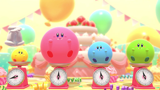 画像ギャラリー No.005のサムネイル画像 / Switch「カービィのグルメフェス」発表。最大4人のカービィ達が食べたイチゴの量を競い合う対戦アクションゲームで，2022年夏配信開始