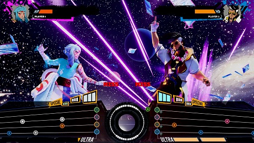画像ギャラリー No.001のサムネイル画像 / 俺のリズムをくらえ！ リズムゲーム×対戦格闘ゲーム「God of Rock」本日発売。ノーツを叩き，どんどん難しくなるトラックを乗り越えろ