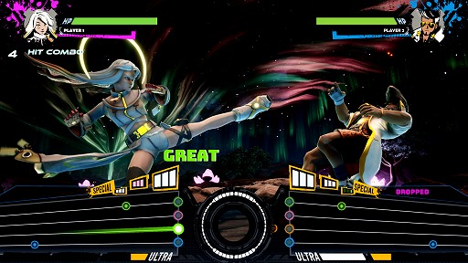 画像ギャラリー No.002のサムネイル画像 / 俺のリズムをくらえ！ リズムゲーム×対戦格闘ゲーム「God of Rock」本日発売。ノーツを叩き，どんどん難しくなるトラックを乗り越えろ