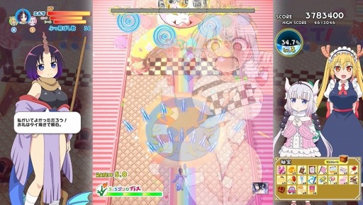 画像ギャラリー No.002のサムネイル画像 / 「小林さんちのメイドラゴン　炸裂!!ちょろゴン☆ブレス　DIRECTOR'S CUT」Steamで本日リリース。各ステージの難度を調整したモードを搭載