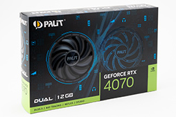 画像ギャラリー No.053のサムネイル画像 / アンダー10万円のPalit製RTX 4070カード「GeForce RTX 4070 Dual」の実力を検証。PCケースを選びにくいサイズも魅力だ